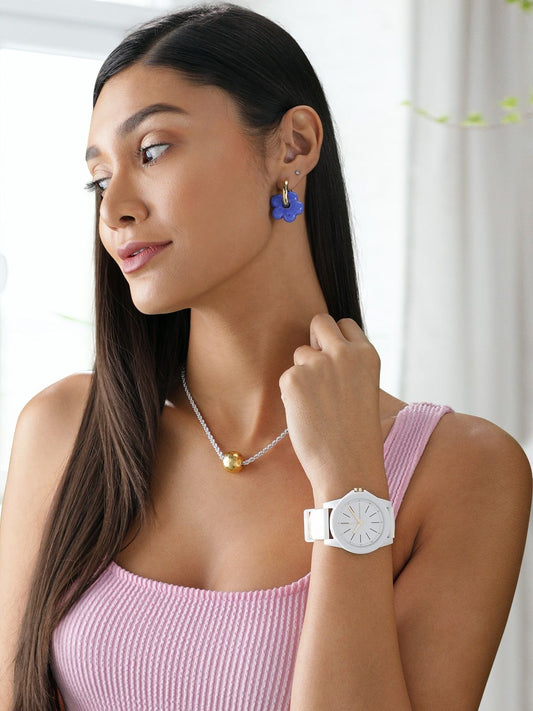 Armani Exchange Women White Dial & Straps Analogue Watch
