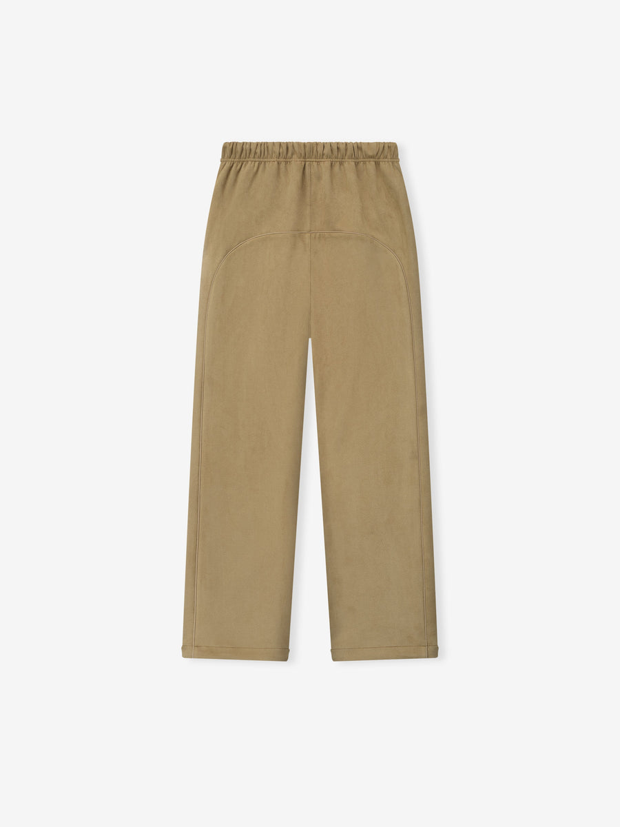 Womens Suede Fleece Signature Relaxed Pant