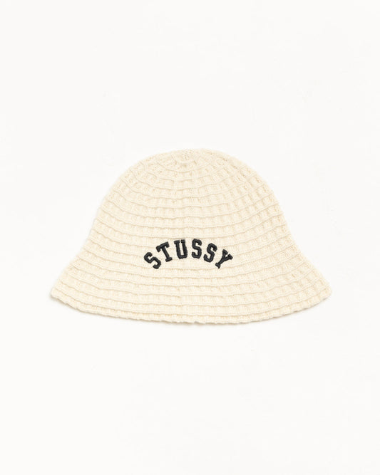 WAFFLE KNIT BUCKET HAT