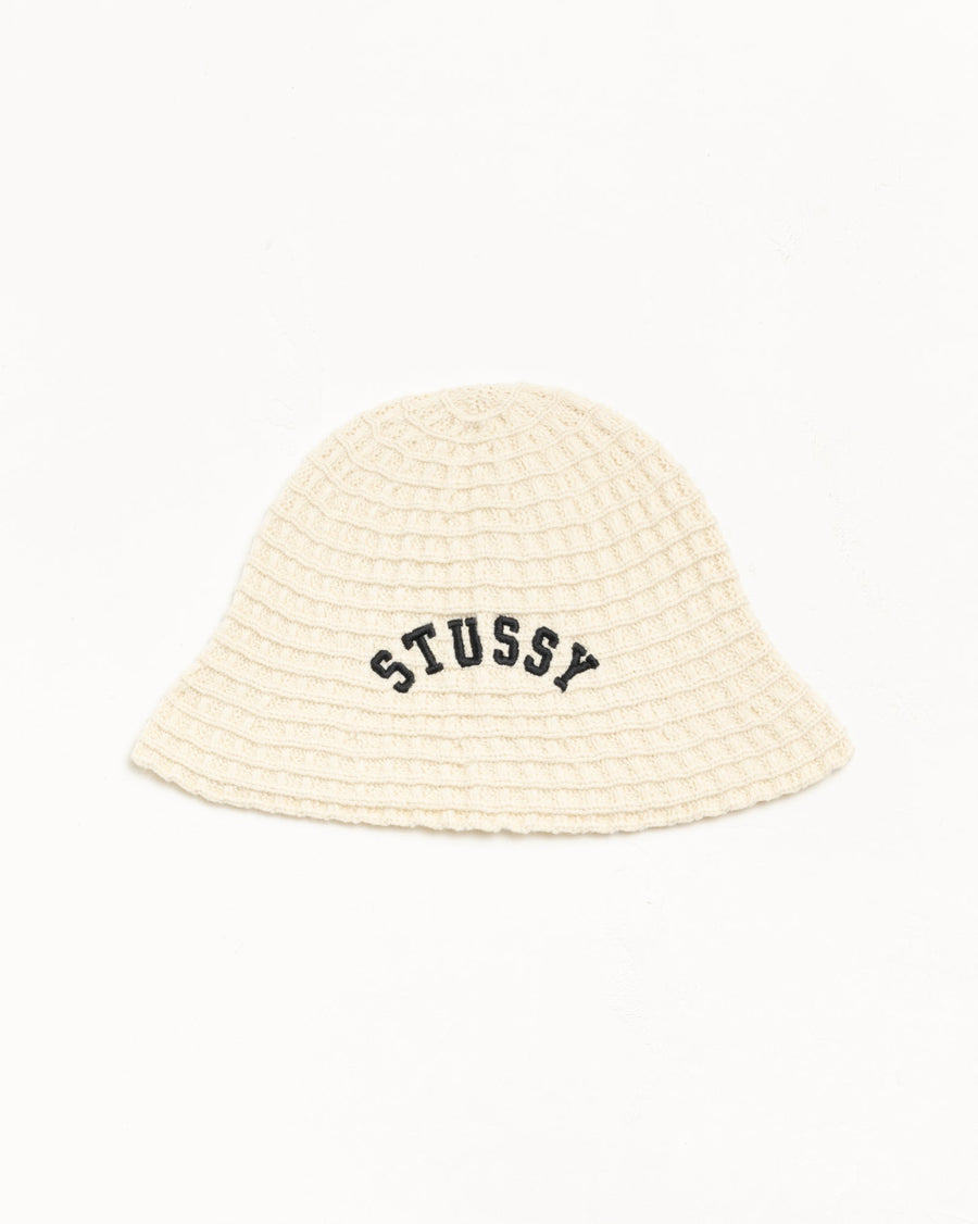 WAFFLE KNIT BUCKET HAT