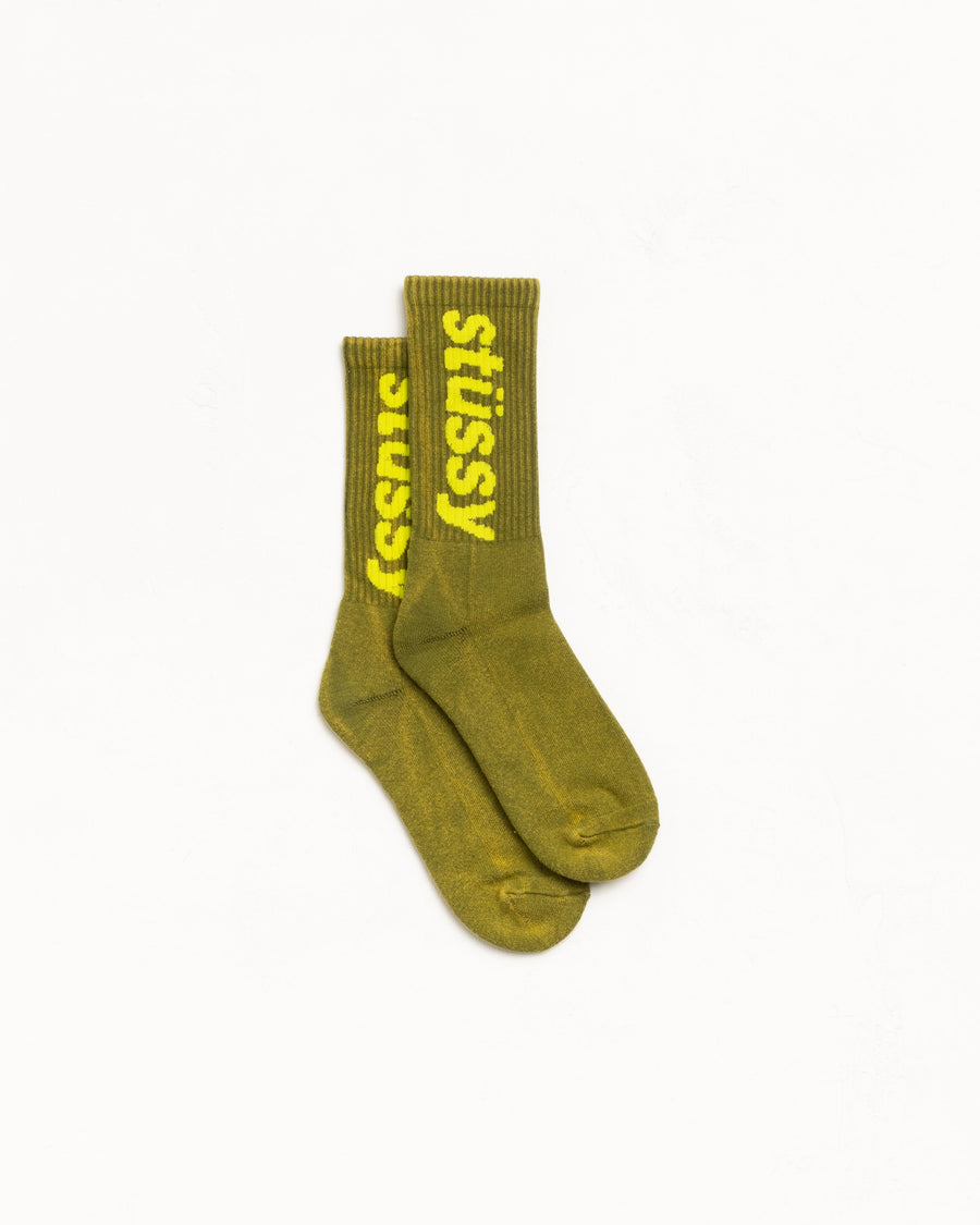 WASHED HELVETICA CREW SOCK