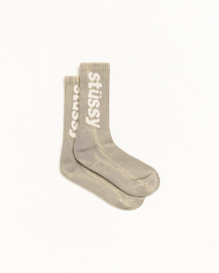 WASHED HELVETICA CREW SOCK