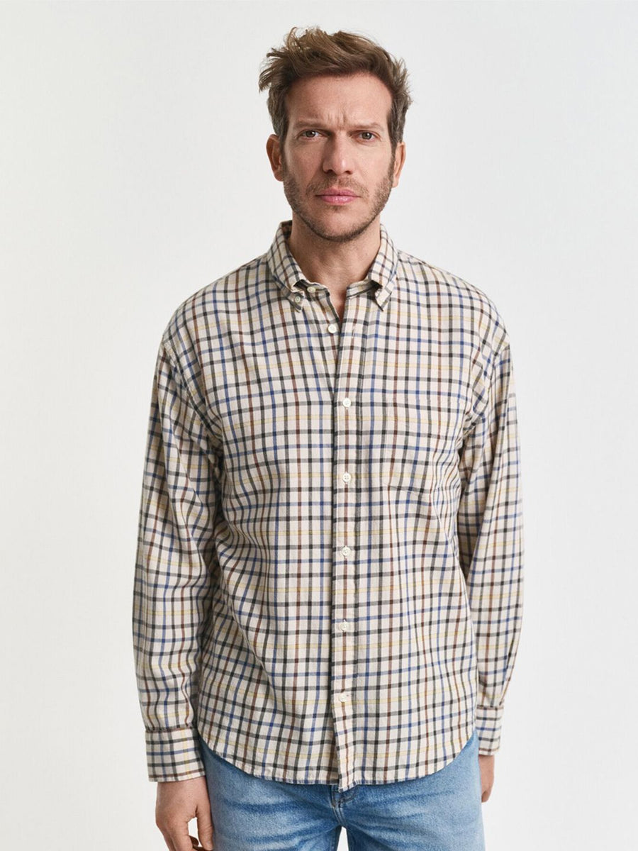 GANT Spread Collar Relaxed Fit Cotton Casual Shirt