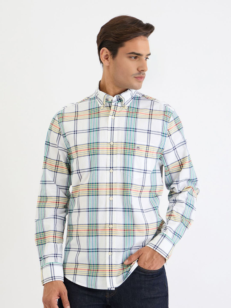 GANT Men Tartan Checks Opaque Checked Casual Shirt