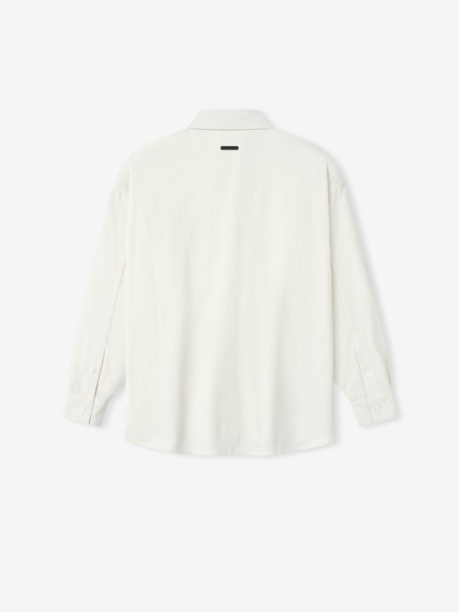 Womens Cotton Oxford Signature Button Up Shirt