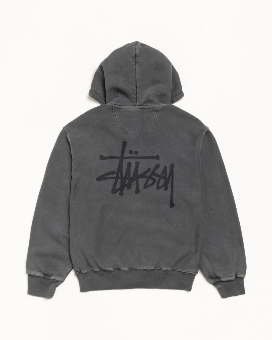 BASIC STÜSSY ZIP HOODIE PIGMENT DYED