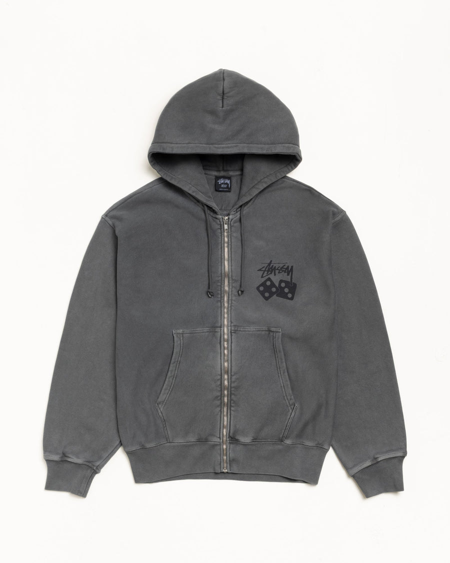 DICE ZIP HOODIE PIGMENT DYED