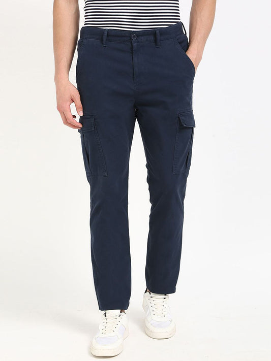 Tommy Hilfiger Men Cotton Mid-Rise Regular Fit Cargos Trousers