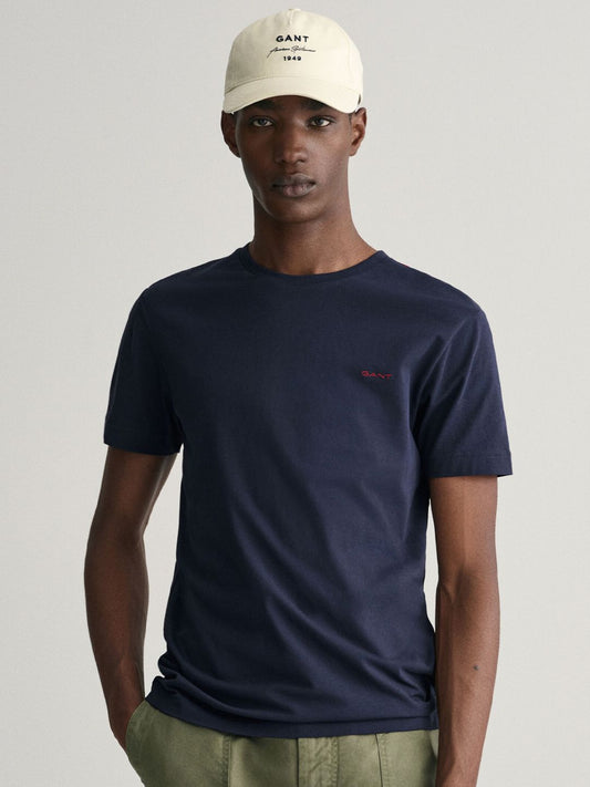 GANT Solid Round Neck Slim Fit T-Shirt