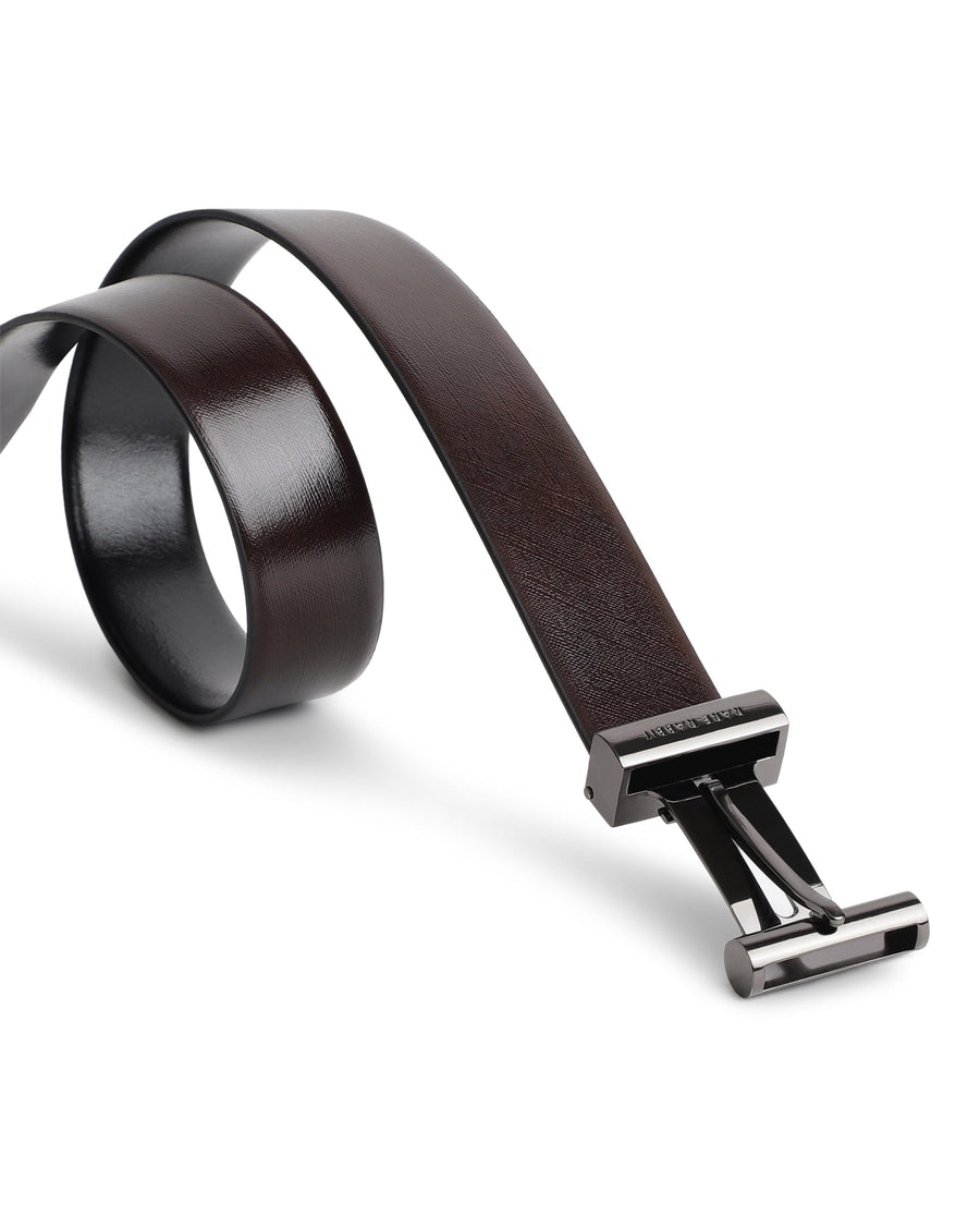 Rare Rabbit Men's Fredy Black Belt Leather