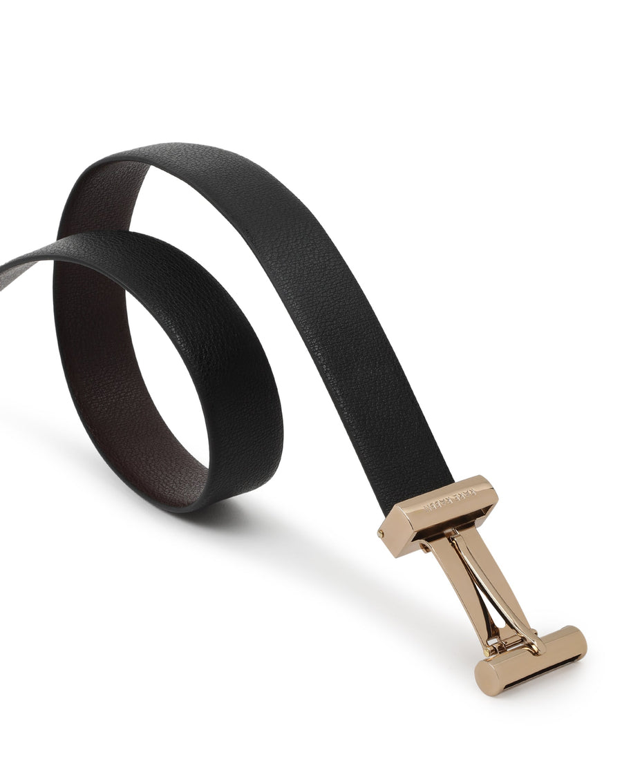 Rare Rabbit Men's Fred Black Belt Leather