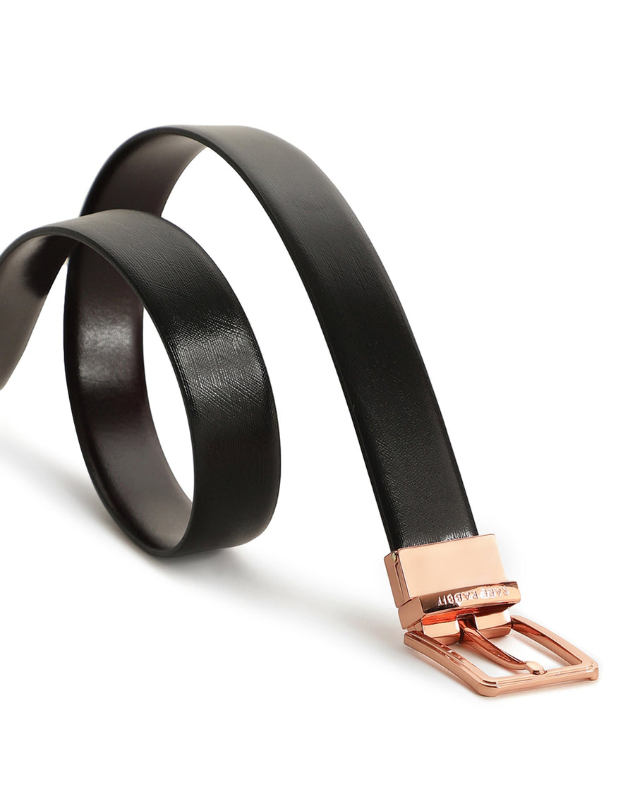Rare Rabbit Men's Saint Brown Belt Leather