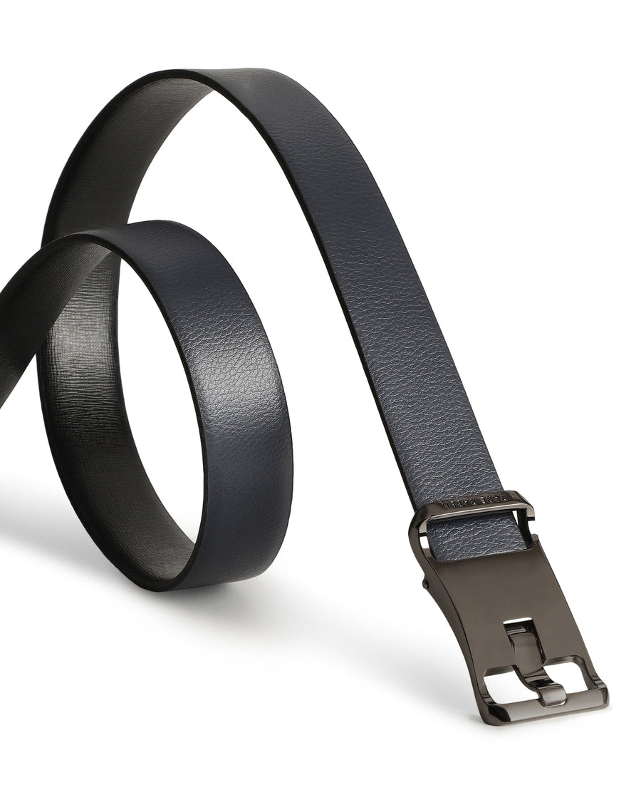 Rare Rabbit Men's Barton Navy Belt Leather