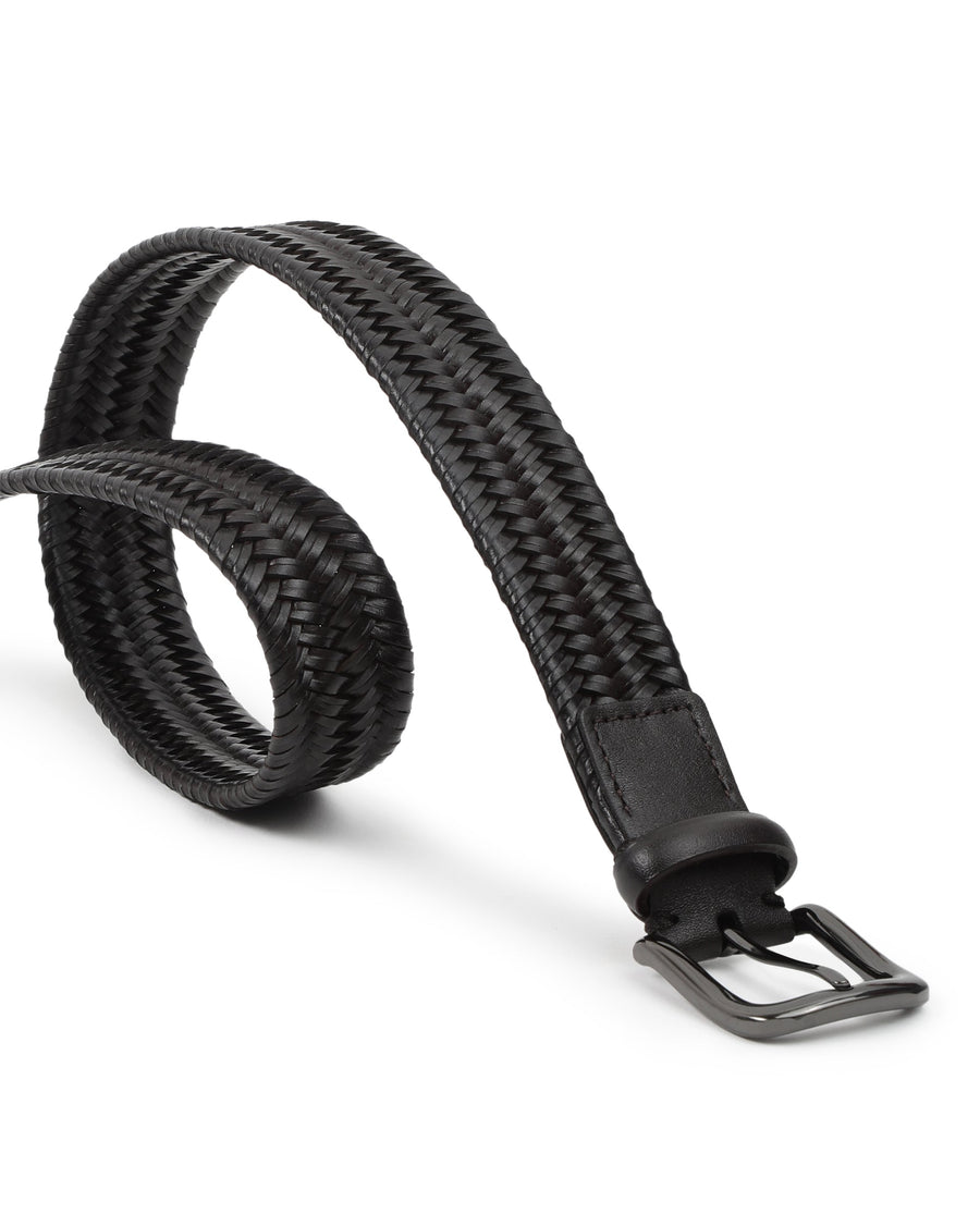 Rare Rabbit Men's Brickle Brown Belt Leather