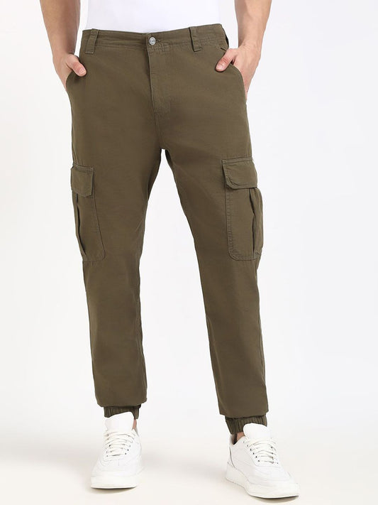 Tommy Hilfiger Men Cotton Mid-Rise Fashion Cargos Trousers