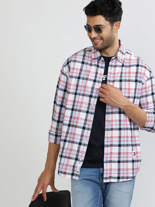 Tommy Hilfiger Men Tartan Checks Opaque Casual Shirt