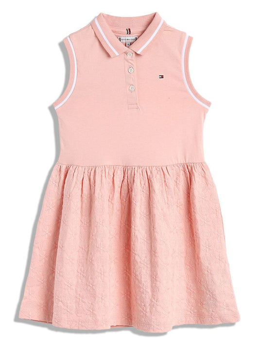 Tommy Hilfiger Girls Cotton Fit and Flare Dress