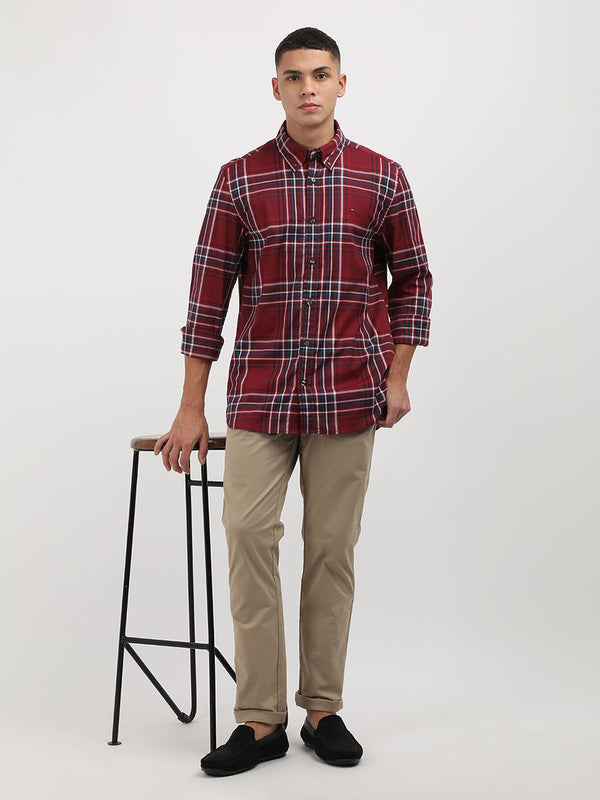 Tommy Hilfiger Men Tartan Checks Opaque Checked Casual Shirt