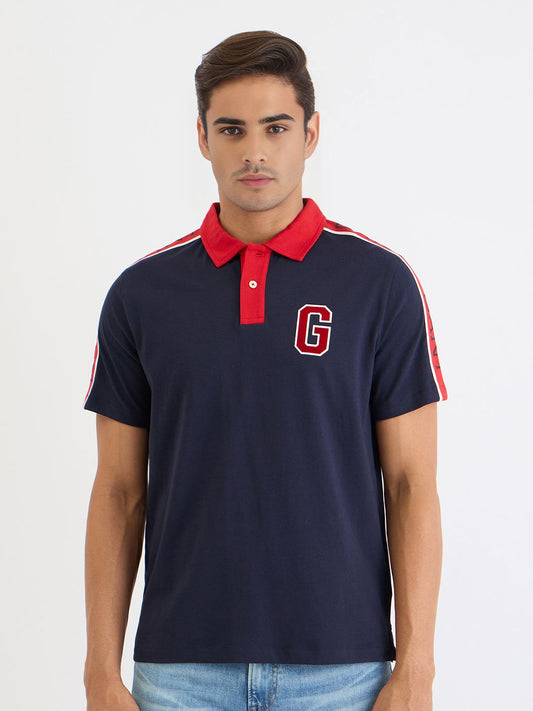 GANT Men Polo Collar Applique T-shirt