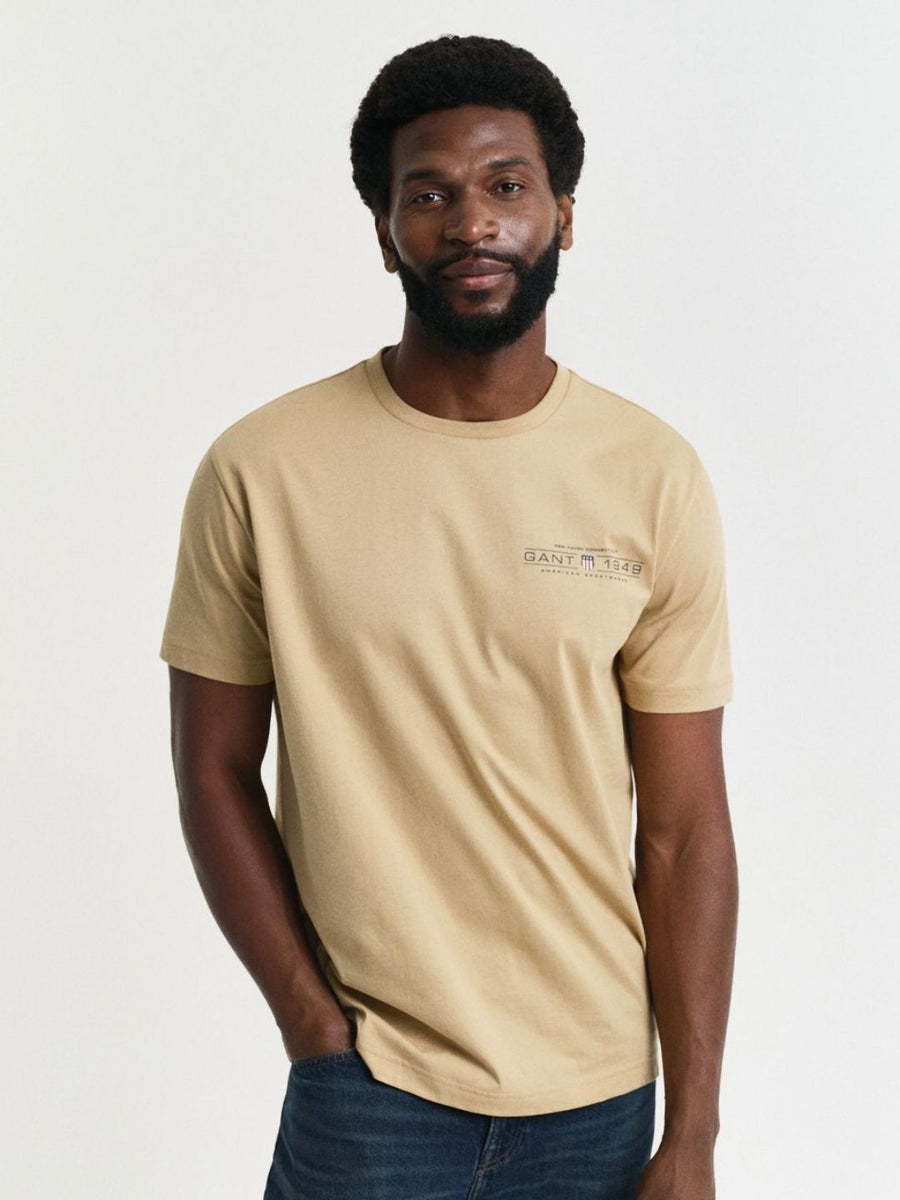 GANT Men Typography Printed Round Neck Cotton T-shirt