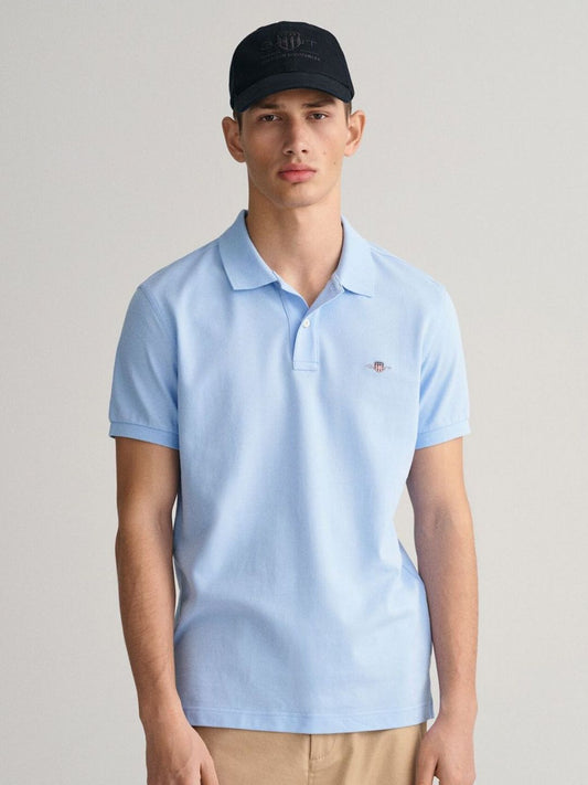 GANT Men Solid Polo Collar Pique Cotton T-shirt