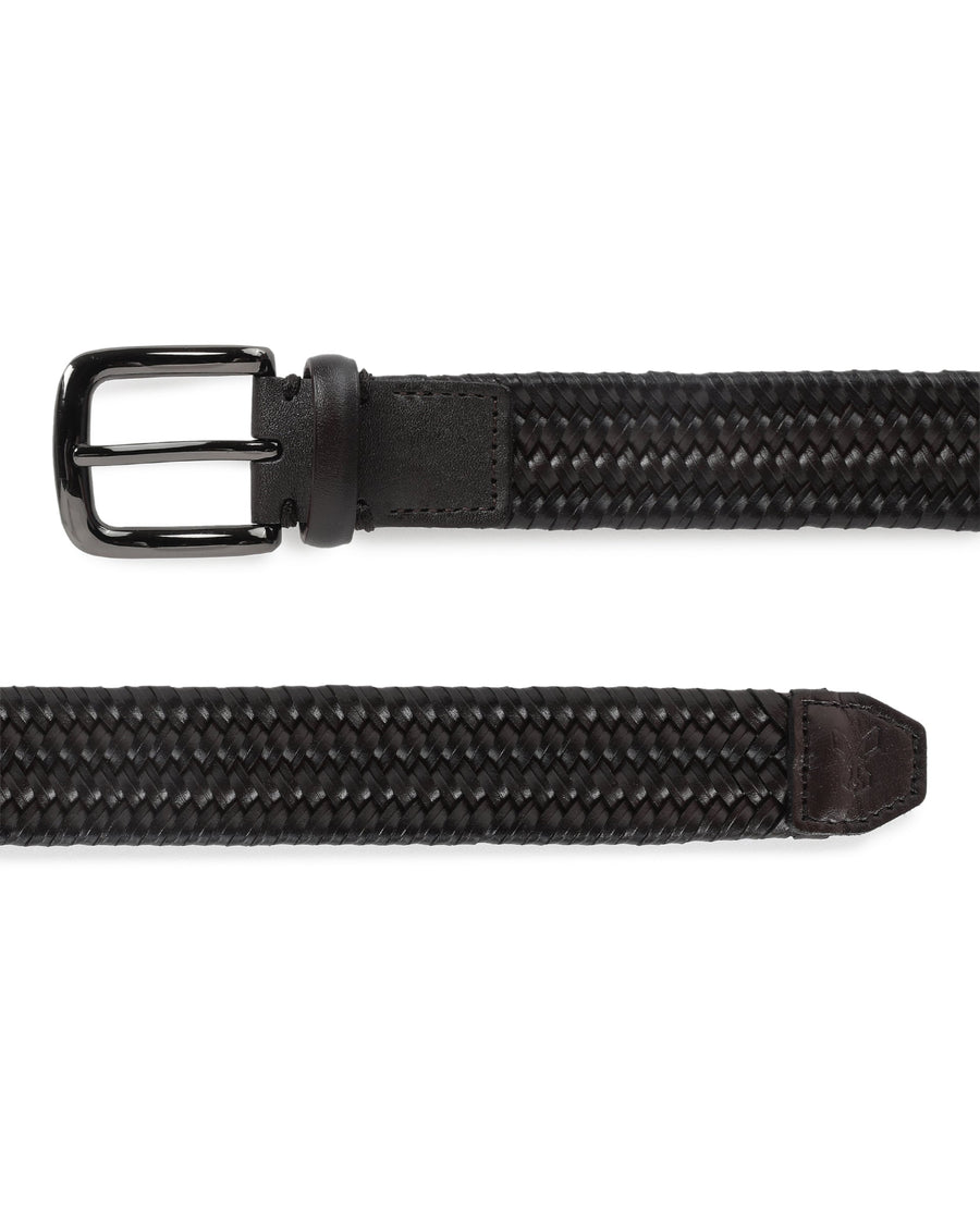 Rare Rabbit Men's Brickle Brown Belt Leather
