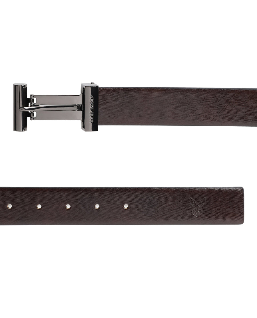 Rare Rabbit Men's Fredy Black Belt Leather