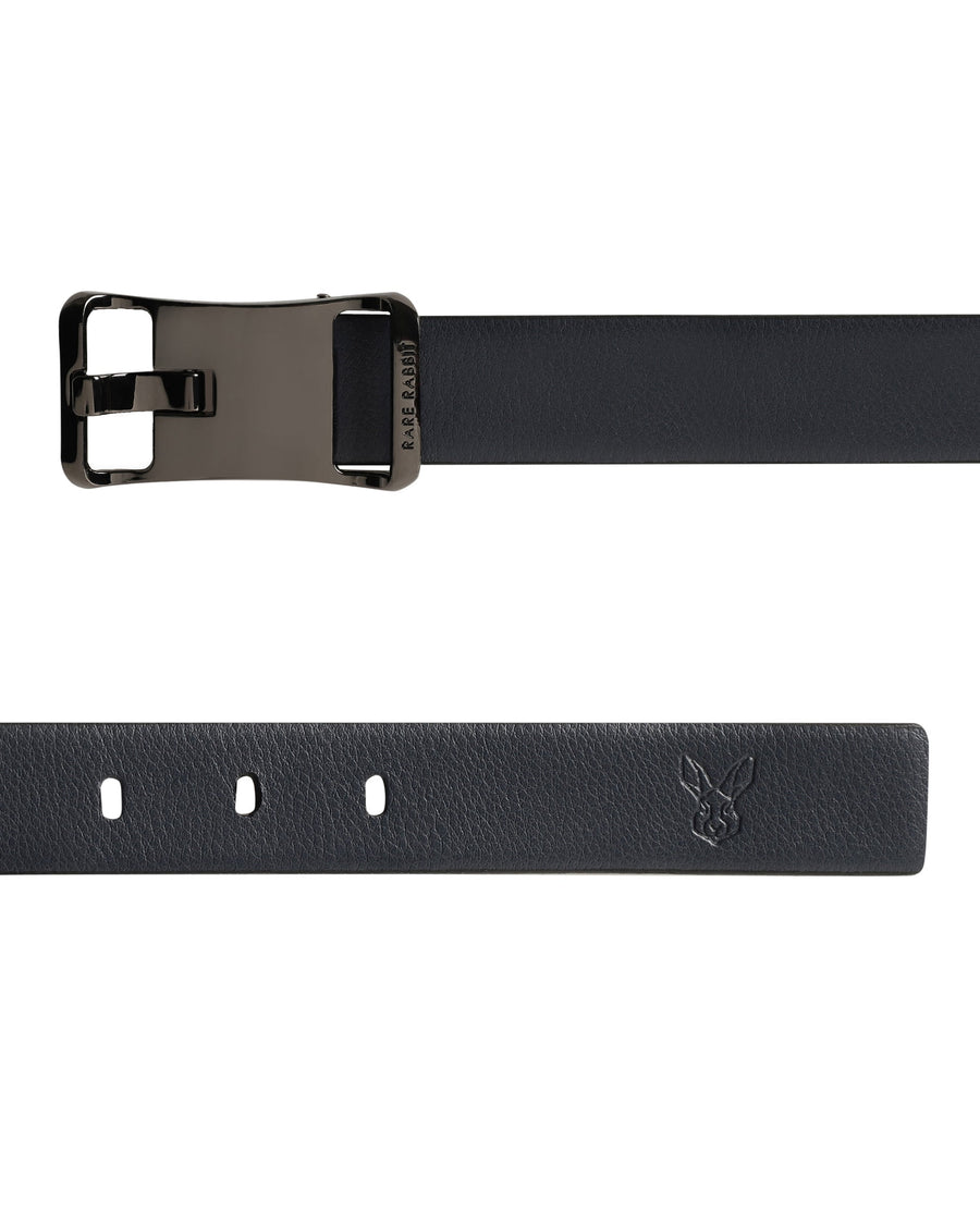Rare Rabbit Men's Barton Navy Belt Leather