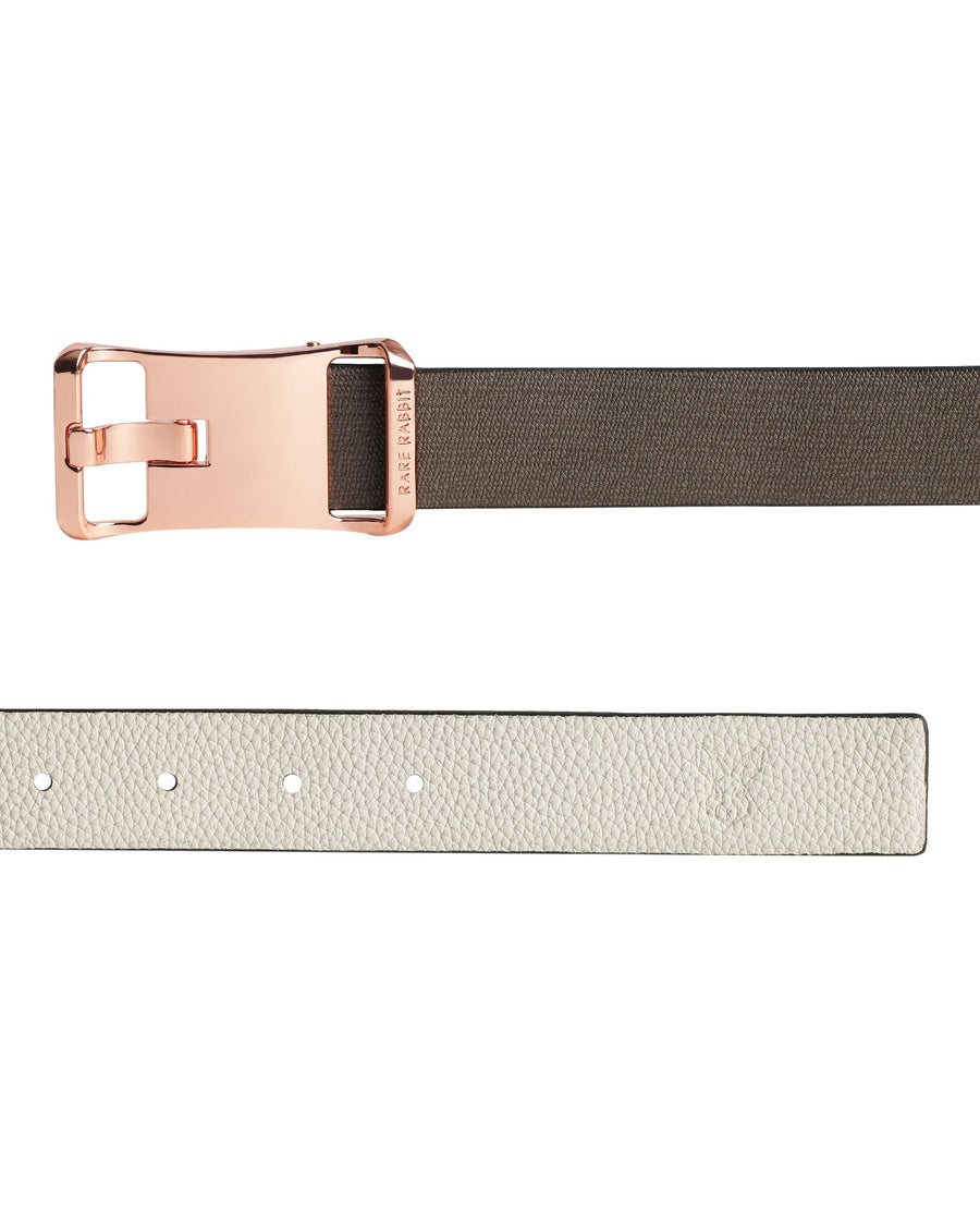 Rare Rabbit Men's Barton White Belt Leather