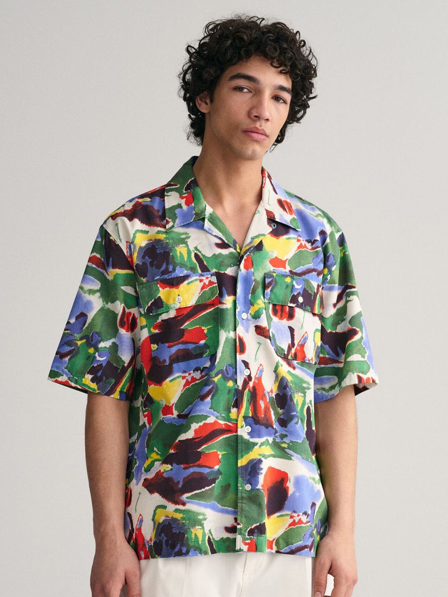 GANT Relaxed Fit Abstract Print Casual Shirt