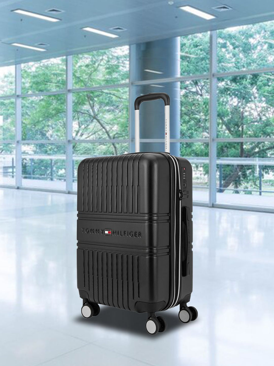 Tommy Hilfiger Textured Hard Sided Cabin Trolley Suitcase