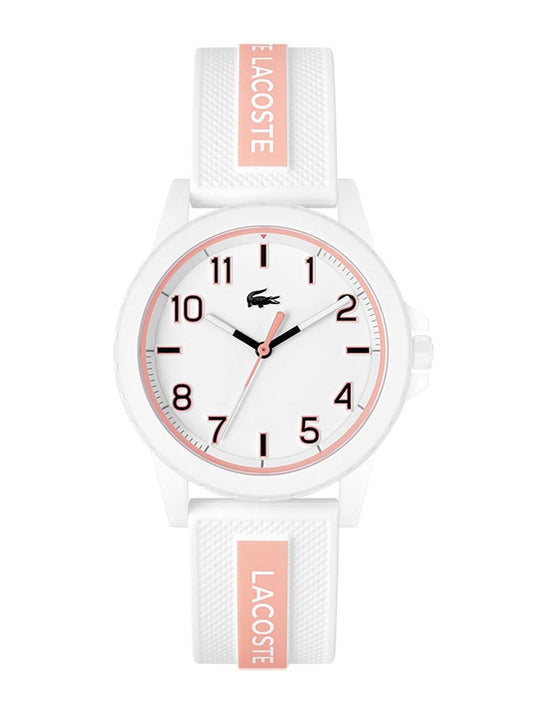 Lacoste Unisex White Brass Dial & White Bracelet Style Straps Analogue Watch 2020143