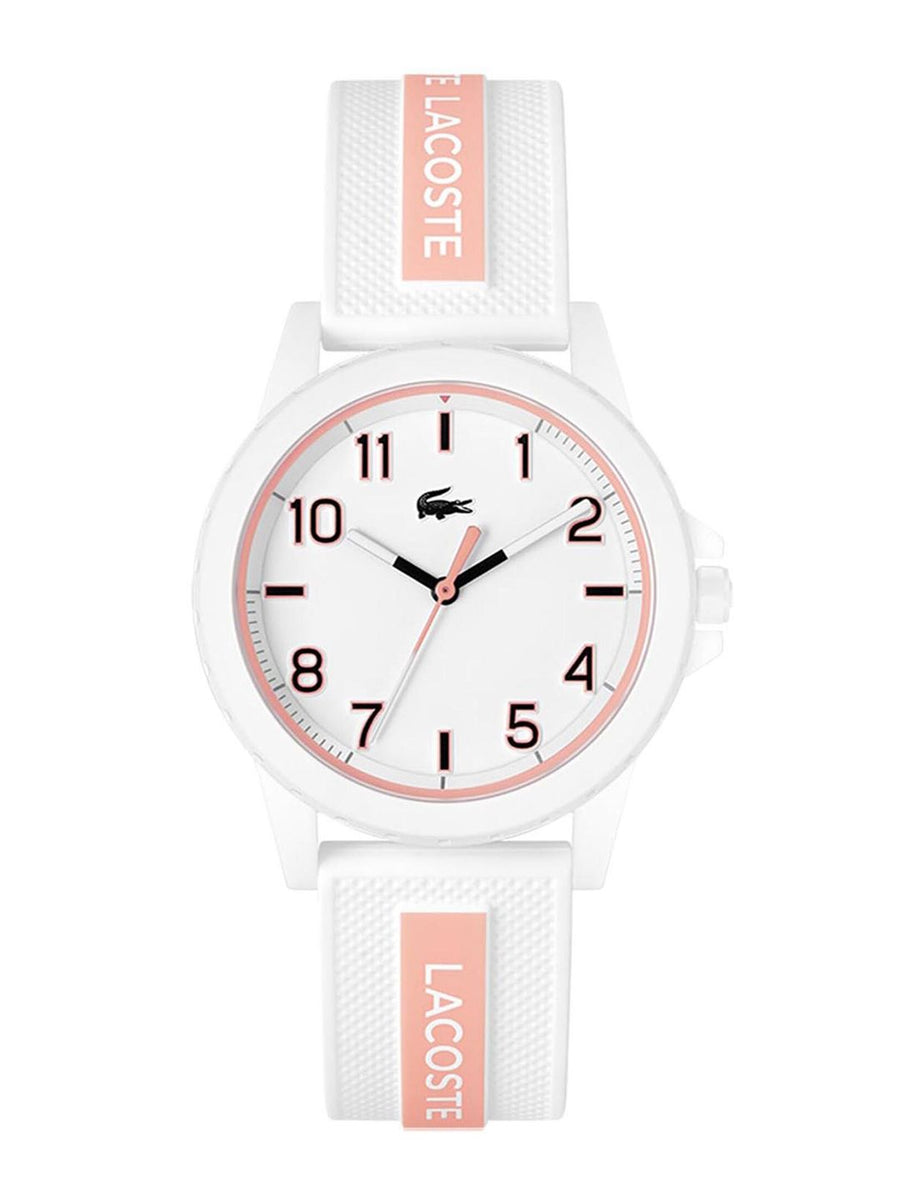 Lacoste Unisex White Brass Dial & White Bracelet Style Straps Analogue Watch 2020143