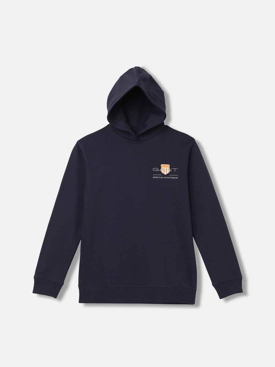GANT Boys Typography Embroidered Hood Pullover Sweatshirt