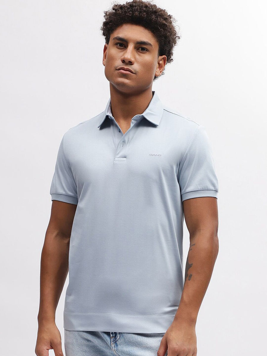 GANT Slim Fit Solid Mercerized Polo T-shirt