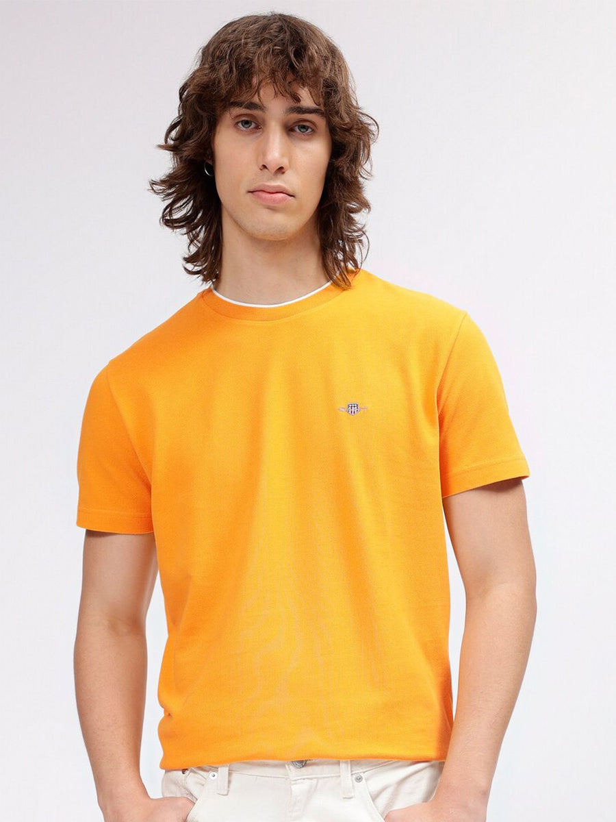 GANT Solid Round Neck Regular Fit T-Shirt