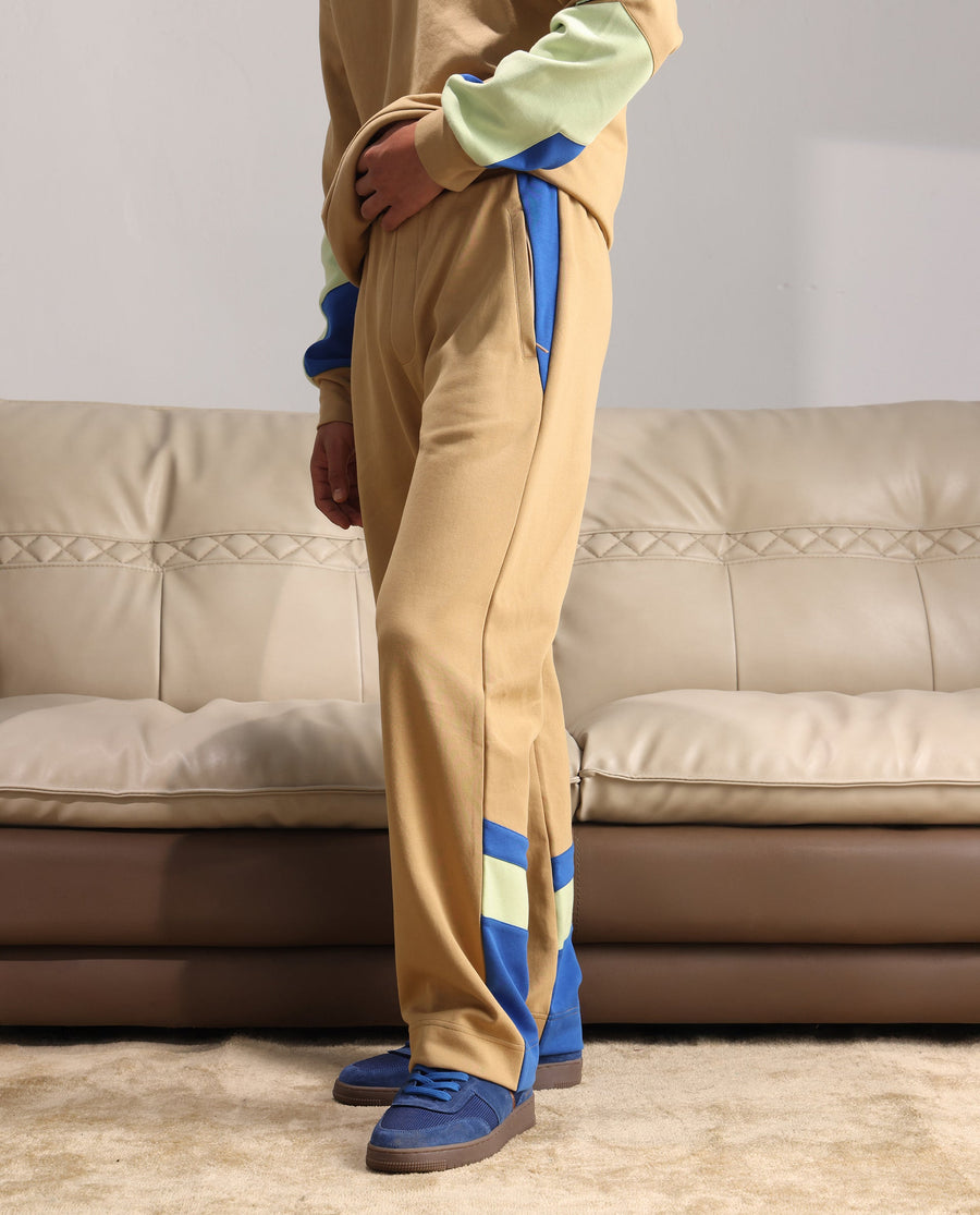 Rare Rabbit Men's Armon-1 Dusky Beige Cotton Printed Regular Fit Track Pant