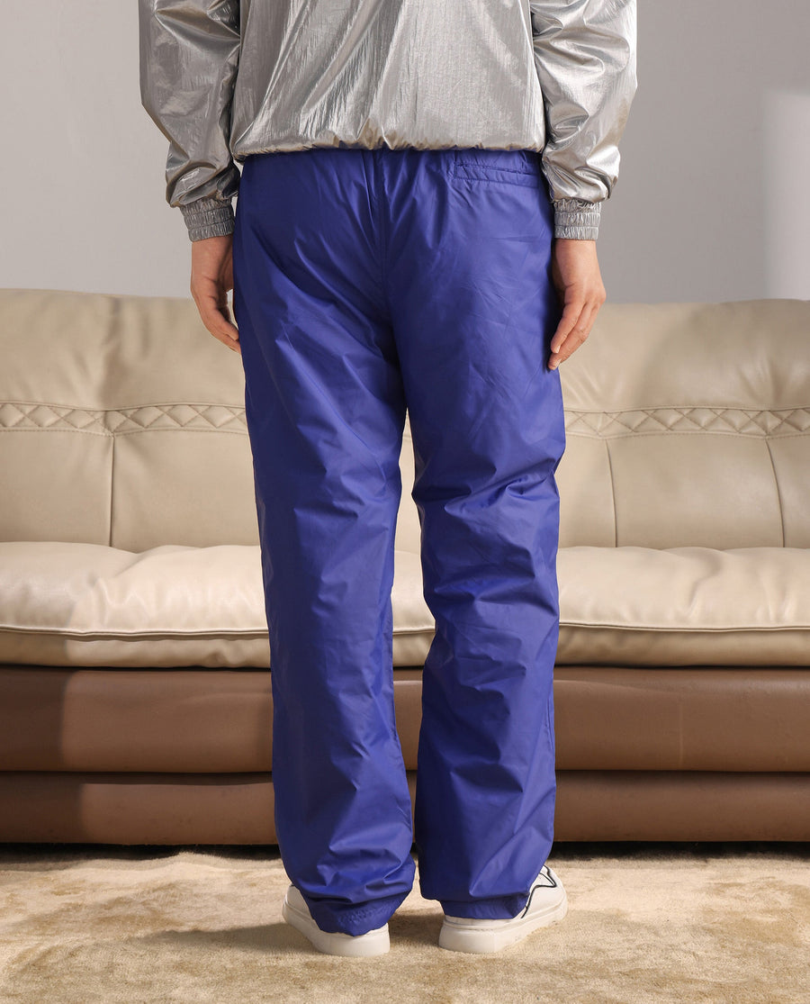Rare Rabbit Men's Albi-B Blue Cotton Plain Relaxed Fit Track Pant
