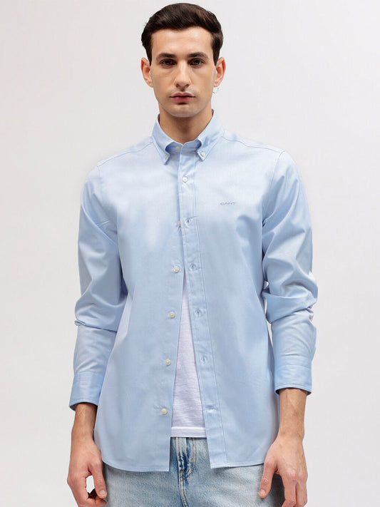 GANT Solid Button Down Slim Fit Shirt