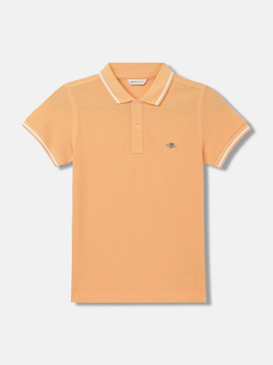 GANT Solid Polo Neck Regular Fit T-Shirt