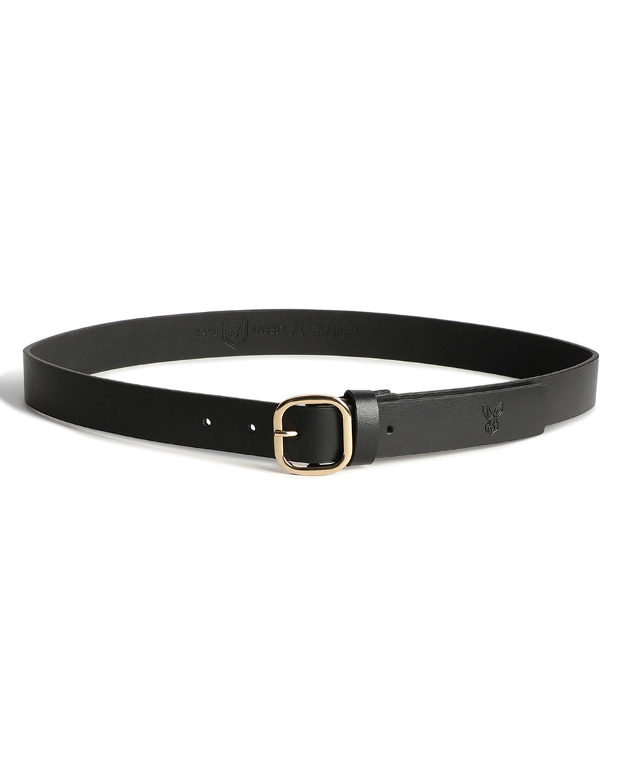 Rare Rabbit Men's Alley Black Belt Leather