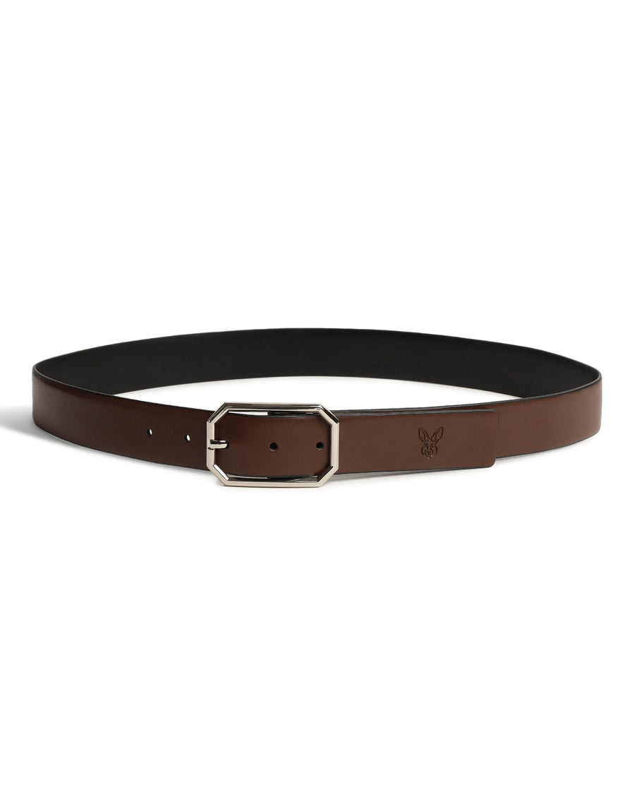 Rare Rabbit Men's Lionor Black Belt Leather