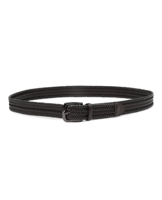Rare Rabbit Men's Brickle Brown Belt Leather