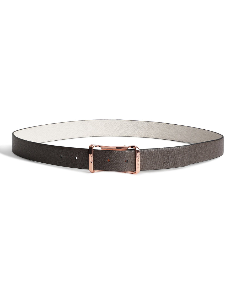 Rare Rabbit Men's Barton White Belt Leather