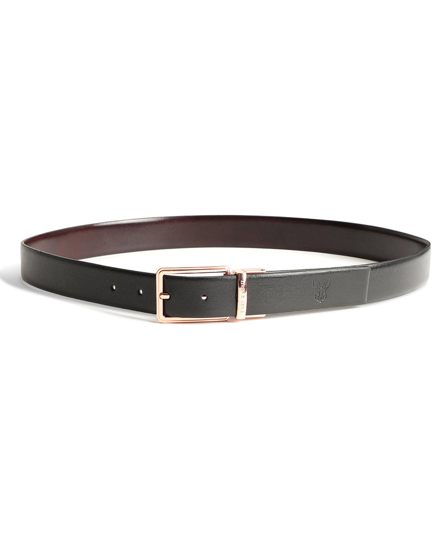 Rare Rabbit Men's Saint Brown Belt Leather