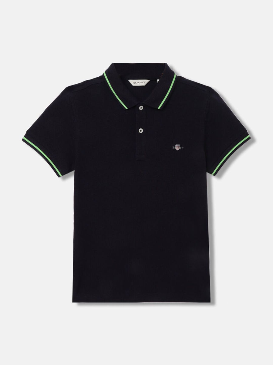 GANT Solid Polo Neck Regular Fit T-Shirt