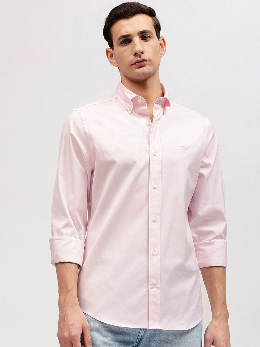 GANT Solid Button Down Slim Fit Shirt
