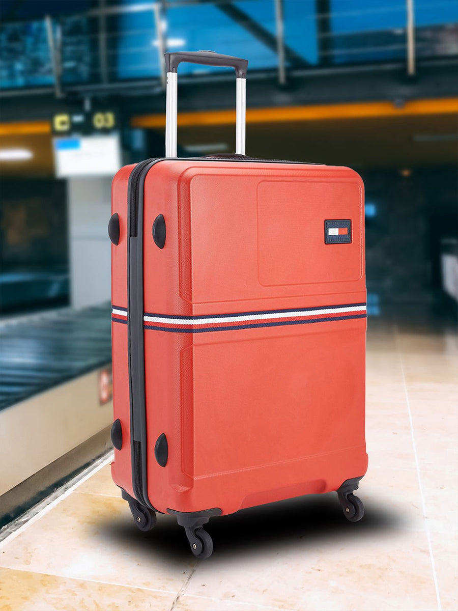Tommy Hilfiger Solid 360 Degree Rotation 4 Wheels Medium Hard Trolley Suitcase