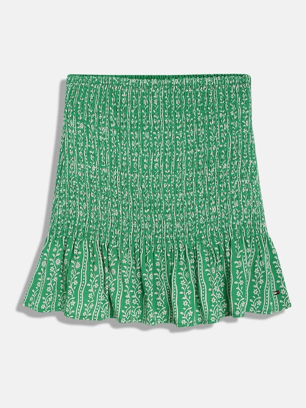 Tommy Hilfiger Girls Floral Printed A-Line Above-Knee Length Skirt