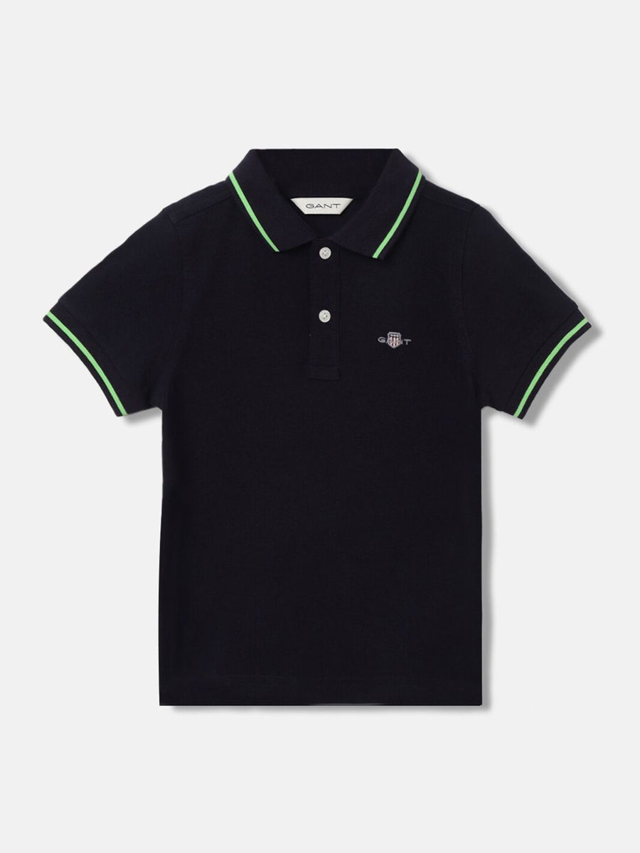 GANT Solid Polo Neck Regular Fit T-Shirt